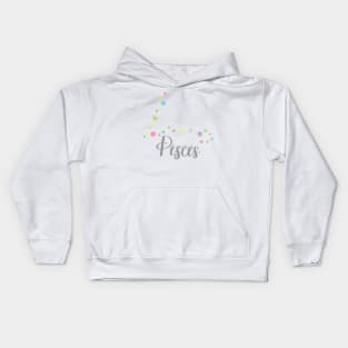 Pisces Zodiac Constellation in Pastels Kids Hoodie